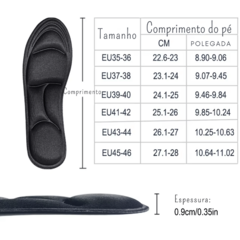 Palmilhas de Espuma de Memória de Massagem 5D - comprar online