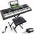 Piano eletrônico melody microfone e banqueta