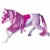 Cavalo Fashion Rosa Crinas Coloridas Com Acessórios - comprar online