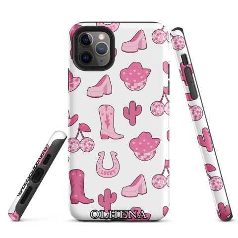Tough Case - iPhone - Cowgirl Traço (iPhone 11 Pro Max) - Olhena | Premium Phone Cases & Tech Accessories
