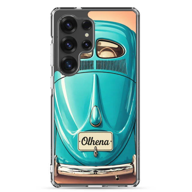 Clear Case - Samsung - Turquoise And Beige Beetle