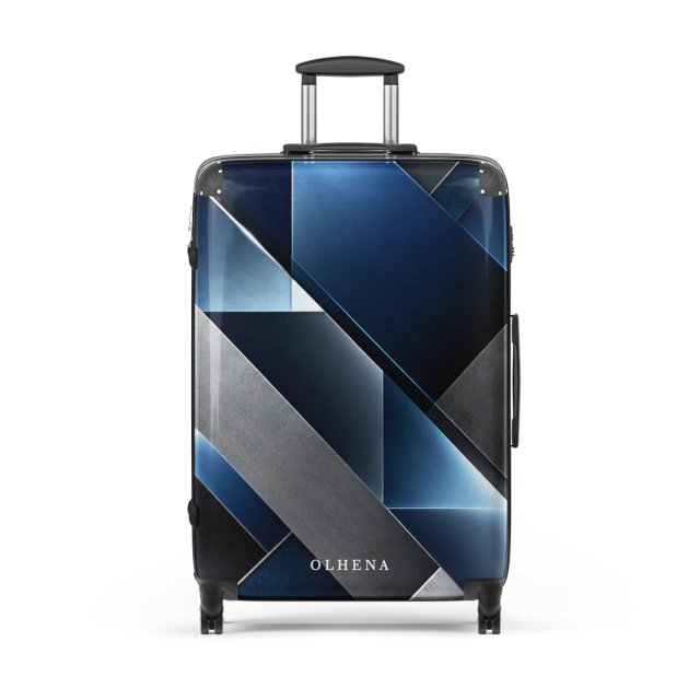 Suitcase - Geometry Ice Blue