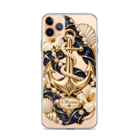 Clear Case - iPhone Ancora Essência (iPhone 11 Pro Max) - Olhena | Premium Phone Cases & Tech Accessories