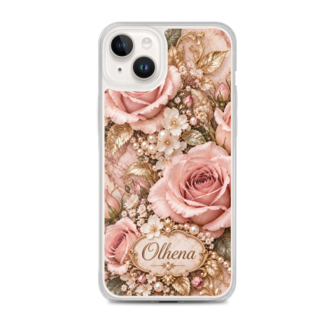 Case MagSafe - iPhone - Luxurious Floral Arrangement With Olhena Plaque (iPhone 14 Plus) - Olhena | Premium Phone Cases & Tech Accessories