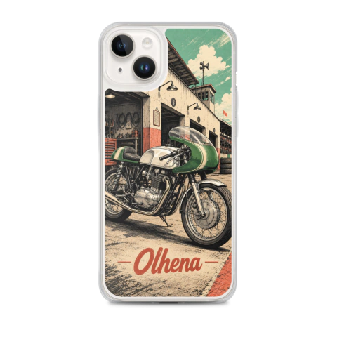 Case MagSafe - iPhone - Cafe Racer On The Vintage Track (iPhone 14 Plus) - Olhena | Premium Phone Cases & Tech Accessories