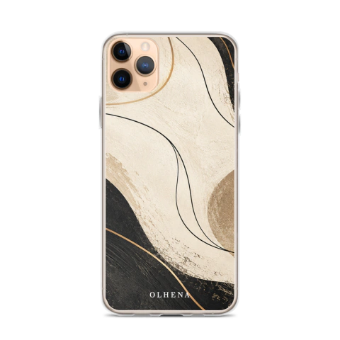 Capinha - iPhone - Neutro Linhas Douradas (iPhone 11 Pro Max) - Olhena | Premium Phone Cases & Tech Accessories