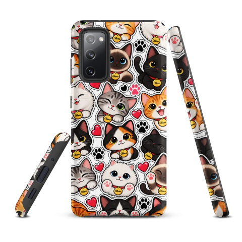 Case Tough - Samsung - "Poem" Kittens Print (Samsung Galaxy S20 FE) - Olhena | Premium Phone Cases & Tech Accessories