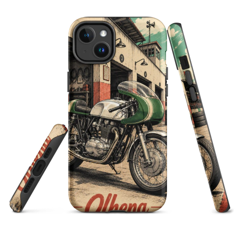 Case Tough MagSafe - iPhone - Cafe Racer On The Vintage Track (iPhone 14 Plus) - Olhena | Premium Phone Cases & Tech Accessories