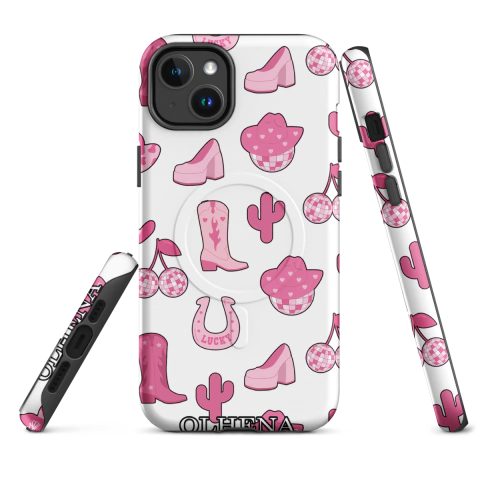 Case Tough MagSafe - iPhone - Cowgirl Traço (iPhone 14 Plus) - Olhena | Premium Phone Cases & Tech Accessories