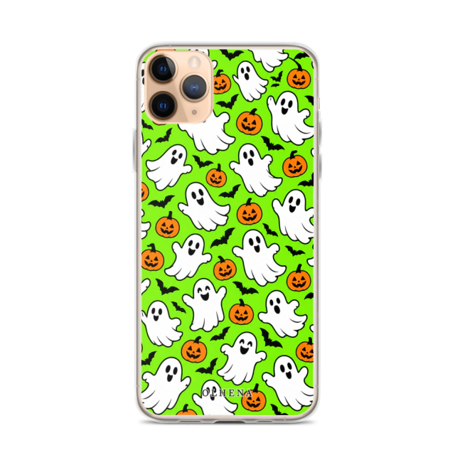Clear Case - iPhone Cute Halloween In Lime Green