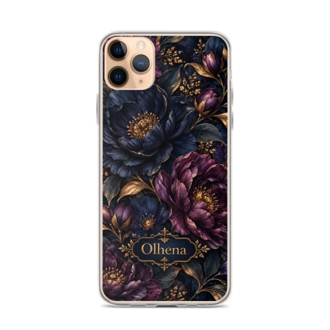 Clear Case - iPhone Olhena Luxurious Floral Pattern In Gold (iPhone 11 Pro Max) - Olhena | Premium Phone Cases & Tech Accessories