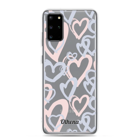 Clear Case - Samsung - Signature Hearts (Samsung Galaxy S20 Plus) - Olhena | Premium Phone Cases & Tech Accessories
