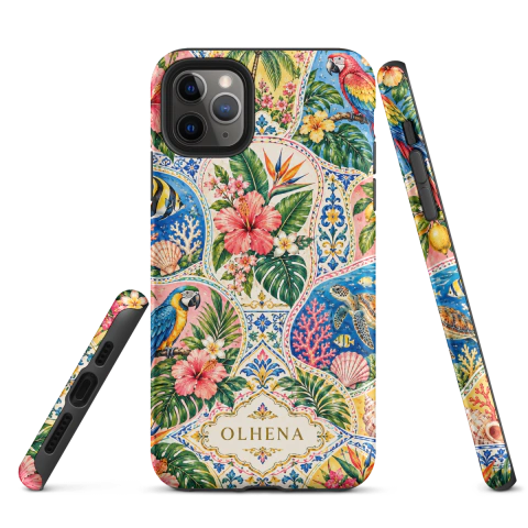 Tough Case - iPhone - Marine Botanical Mosaic (iPhone 11 Pro Max) - Olhena | Premium Phone Cases & Tech Accessories