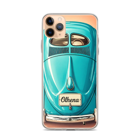 Funda Transparente - iPhone - Fusca Turquesa Y Beige (iPhone 11 Pro Max) - comprar online
