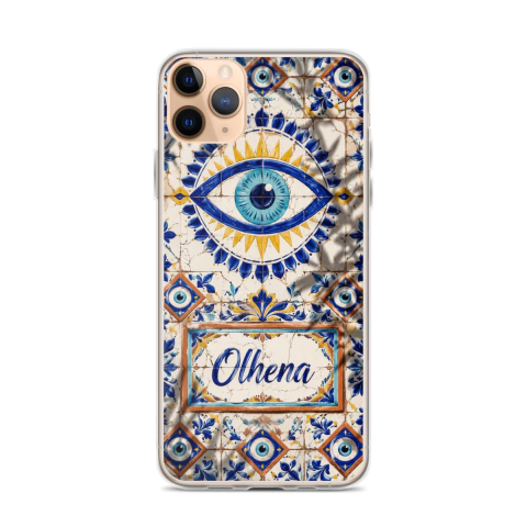 Clear Case - iPhone Sapphire Greek Eye (iPhone 11 Pro Max) - Olhena | Premium Phone Cases & Tech Accessories