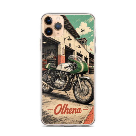 Clear Case - iPhone Cafe Racer On The Vintage Track (iPhone 11 Pro Max) - Olhena | Premium Phone Cases & Tech Accessories