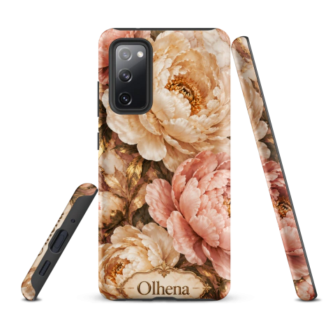 Case Tough - Samsung - Luxurious Peonies In Golden Marble (Samsung Galaxy S20 FE) - Olhena | Premium Phone Cases & Tech Accessories