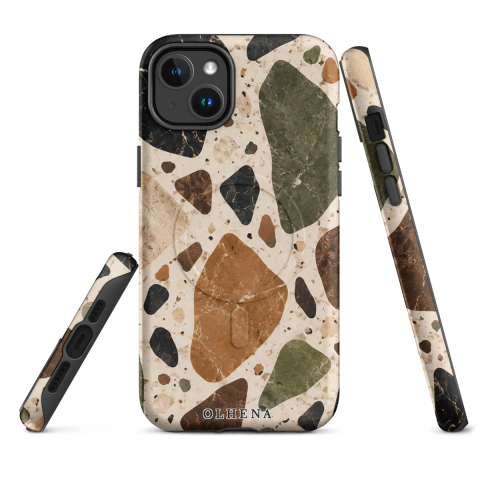 Case Tough MagSafe - iPhone - Organic Terrazzo (iPhone 14 Plus) - Olhena | Premium Phone Cases & Tech Accessories