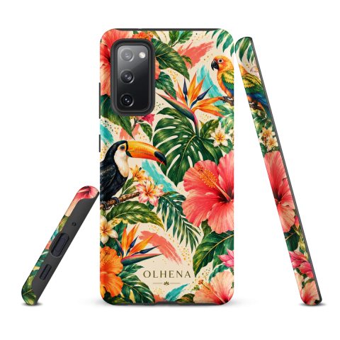 Case Tough - Samsung - Coral Tropical Garden (Samsung Galaxy S20 FE) - Olhena | Premium Phone Cases & Tech Accessories