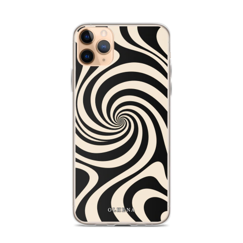 Clear Case - iPhone Abstract Optical Art High Contrast (iPhone 11 Pro Max) - Olhena | Premium Phone Cases & Tech Accessories