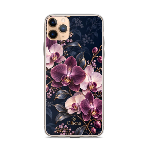 Clear Case - iPhone Golden Orchid (iPhone 11 Pro Max) - Olhena | Premium Phone Cases & Tech Accessories