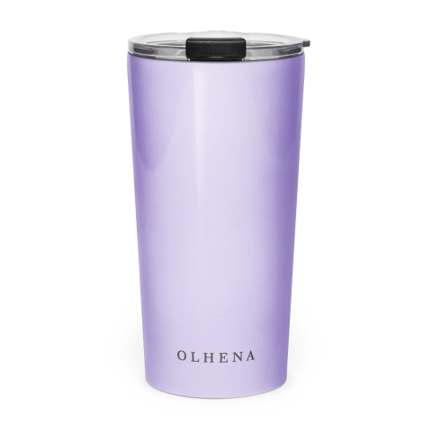 Stainless Steel Tumbler 600Mls - Soft Lavender (White / 20oz)