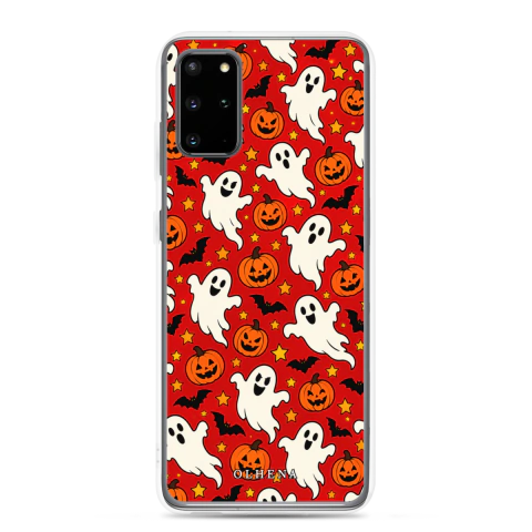 Clear Case - Samsung - Cute Halloween In Vivid Red (Samsung Galaxy S20 Plus)