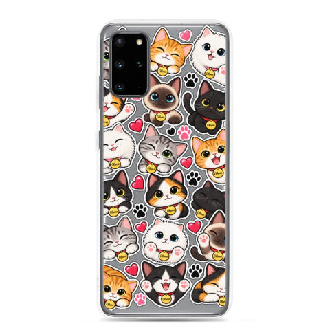 Clear Case - Samsung - "Poem" Kittens Print (Samsung Galaxy S20 Plus) - Olhena | Premium Phone Cases & Tech Accessories