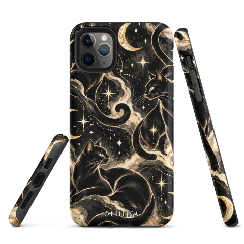 Tough Case - iPhone - Black Cats Under The Celestial Sky (iPhone 11 Pro Max)