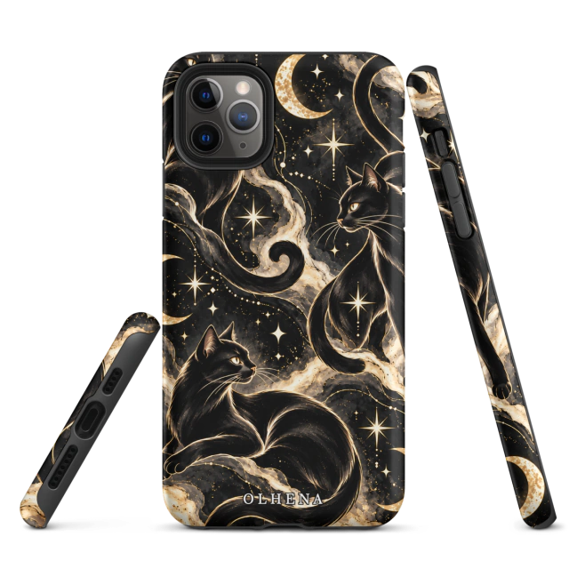 Tough Case - iPhone - Black Cats Under The Celestial Sky