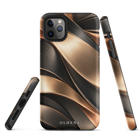 Capinha Tough - iPhone Ondas Metalicas (iPhone 11 Pro Max) - Olhena | Premium Phone Cases & Tech Accessories