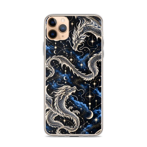 Clear Case - iPhone Celestial Dragons In The Golden Cosmos (iPhone 11 Pro Max)