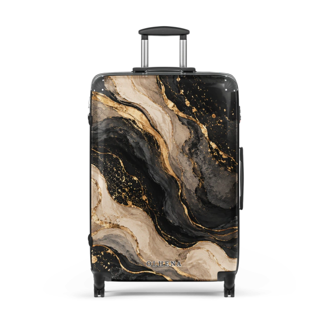 Suitcase - Mármore Black Gold