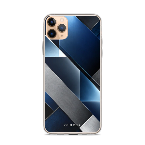 Clear Case - iPhone Geometry Ice Blue (iPhone 11 Pro Max) - Olhena | Premium Phone Cases & Tech Accessories