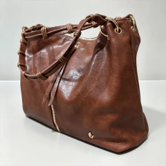 Bolsa Hobo Grande em PU com bolso frontral e alça longa removivel - Pavão de Ouro na internet