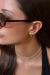 Conjunto Elegance Duo Cravejado Banhado a Ouro e Ródio