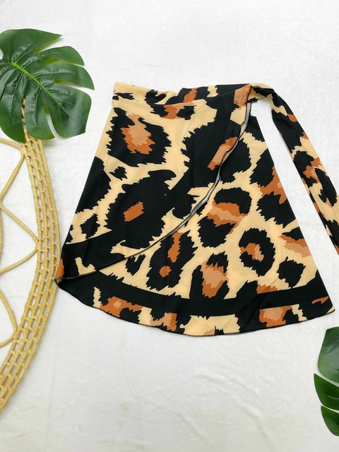 PAREÔ CURTA ANIMAL PRINT