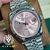 Kit Rolex Datejust 36mm Rosa Pink Aço Aro Frisado Safira Automatico Pulseira Jubilee - Kingbr Relogios