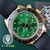 Kit Rolex Daytona Hulk Verde Dourado Cerâmica Aro Preto Safira Automatico Borracha Preta na internet