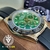 Imagem do Kit Rolex Daytona Hulk Verde Dourado Cerâmica Aro Preto Safira Automatico Borracha Preta