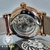 Patek Philippe Esqueleto Turbilhão Branco Rose Automatico Couro Marrom - loja online