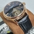 Patek Philippe Turbilhão Preto Rose Automatico Couro Preto na internet