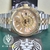 Kit Rolex Sky-Dweller Dourado Misto Aço Aro Frisado Safira Automatico Pulseira Jubilee - Kingbr Relogios
