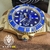 Kit Rolex Submariner Azul todo Dourado Cerâmica Automático Safira Pulseira Oyster
