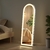 Espelho Oval Base Reta Jateado Com Led Tamanhos de 70x40 Cm a 140x70 Cm na internet