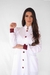 Jaleco Feminino Jasmim Branco/bordô - comprar online