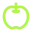 apenas um icone decorativo representando uma maçã verde