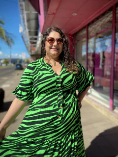Vestido Longo Animal Print Lyra - comprar online