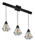 Colgante Jaula Diamante Deco 3 Luces Base Lineal E27 Led - Tienda Objetos