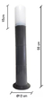 Pack X4 Tubo Caminero Triple 55cm De Piso E27 Negro - Tienda Objetos